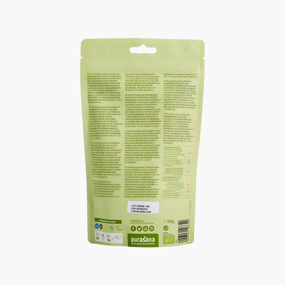 Wheatgrass Juice Powder - purasana - B. Health Shop