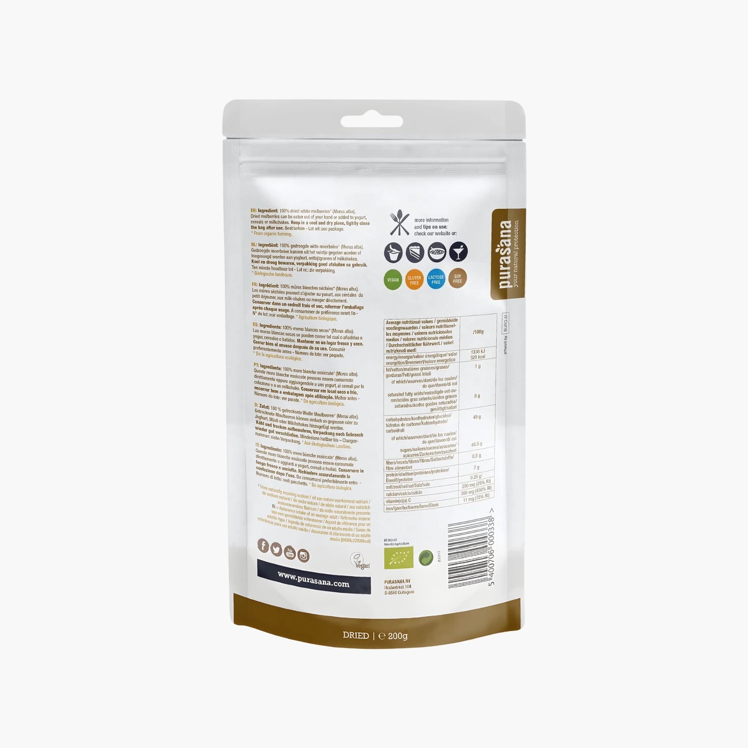 White Mulberries - purasana - B. Health Shop