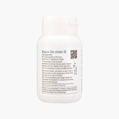 Zinc Citrate 30 - BIOGENA - B. Health Shop