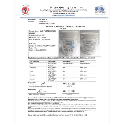 ProHealth - NMN Pro MICRONIZED Powder 
