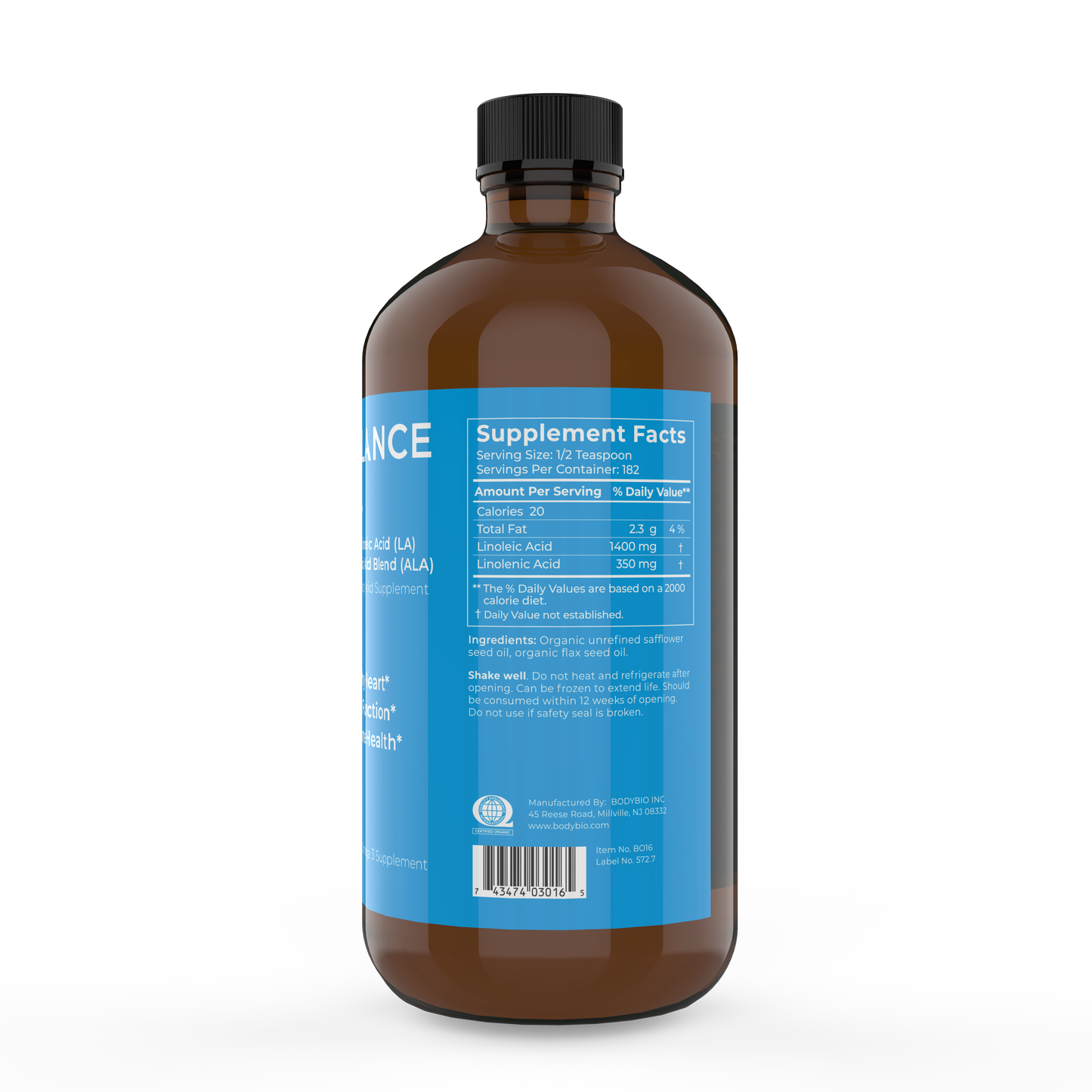 Balance Oil (Omega 6 + 3) 16.oz Bottle