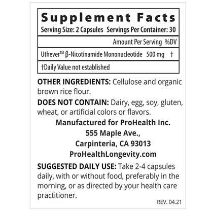 ProHealth - NMN Pro 500 ENHANCED ABSORPTION 