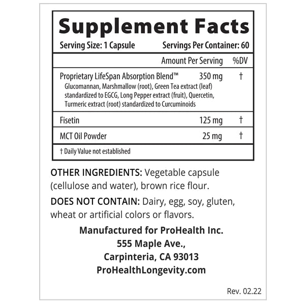 Fisetin Pro Longevity - 60 Capsules