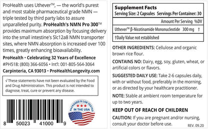 ProHealth - NMN Pro 300 Enhanced Absorption