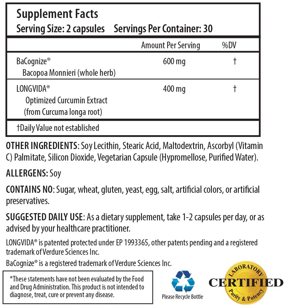Optimized Curcumin Brain And Focus® - ProHealth - B. Health Shop